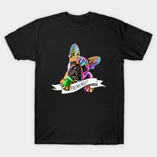 French bulldog colorful, franchie vintage style T-Shirt